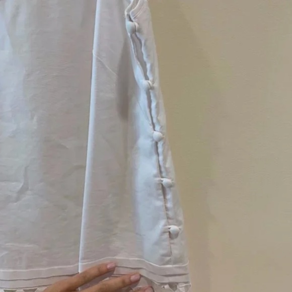 White Milly Laser Cut "Sienna" Geometric Tank Top [Size 0] - Picture 4 of 6